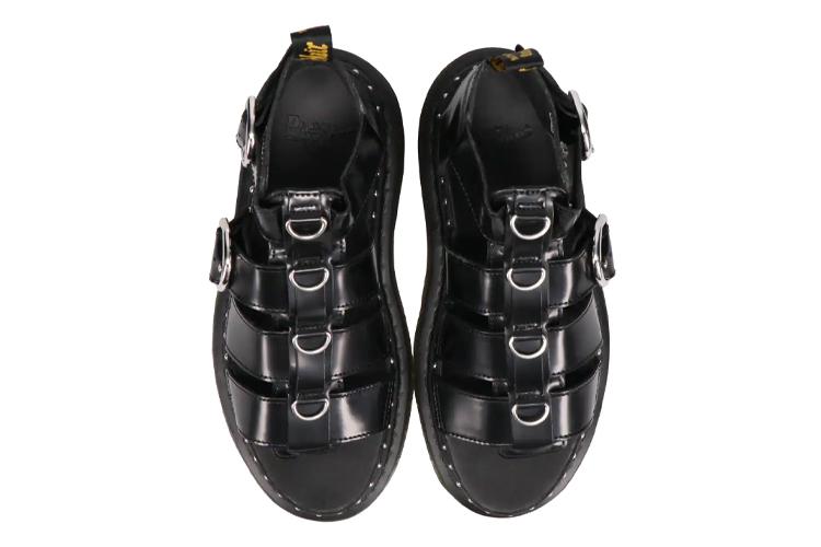 Сандалии женские Dr.Martens 26566001 черные-серебристые, 37 EU