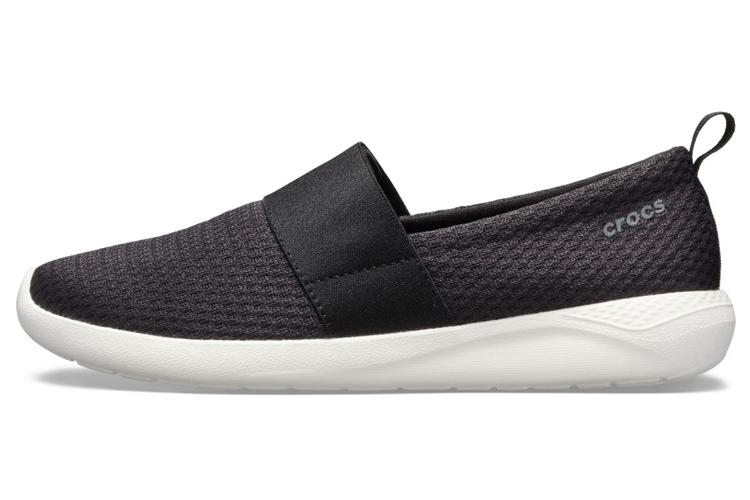 Кроссовки женские Crocs LiteRide Casual Shoes черно-белые, 34-35 EU