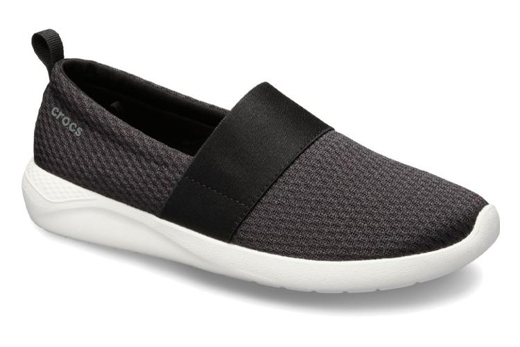 Кроссовки женские Crocs LiteRide Casual Shoes черно-белые, 34-35 EU