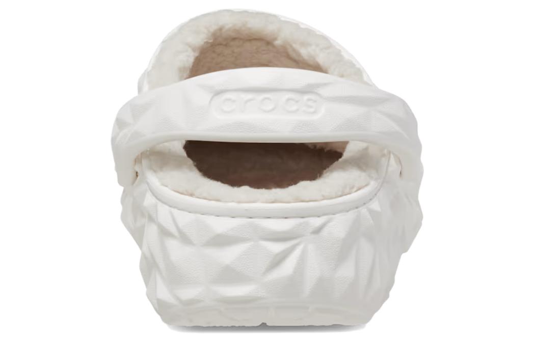 Шлепанцы унисекс Crocs Classic Lined Geometric белые, 36-37 EU