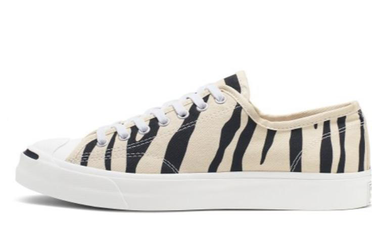 Кеды унисекс Converse Jack Purcell Ox Zebra Print бежево-черные