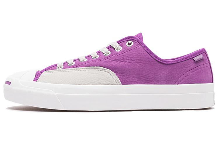 Кеды унисекс Converse Jack Purcell Pro белые, фиолетовые, 35 EU