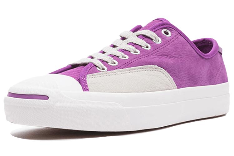 Кеды унисекс Converse Jack Purcell Pro белые, фиолетовые, 35 EU