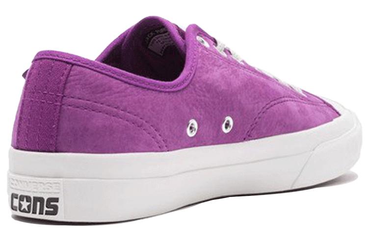 Кеды унисекс Converse Jack Purcell Pro белые, фиолетовые, 35 EU