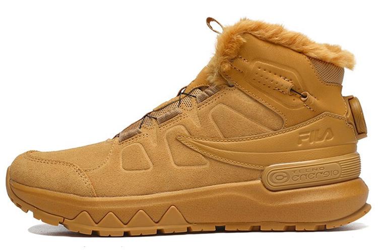 Кроссовки женские FILA Ruuner Hi желтые серебристые