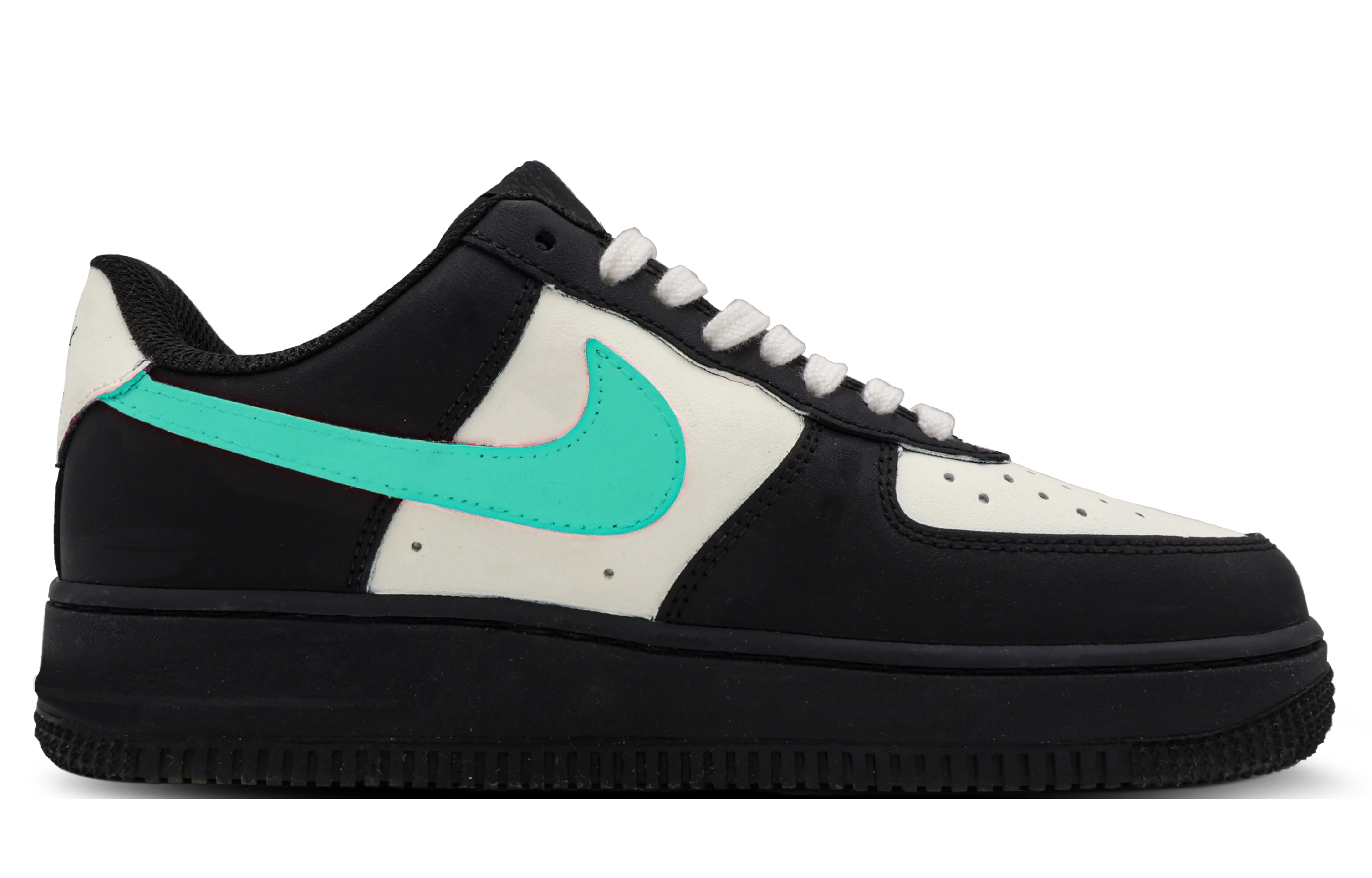 Кроссовки мужские Nike Air Force 1 1'07 черно-синие, 40.5 EU