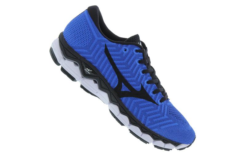 Кроссовки унисекс Mizuno Waveknit S1 синие-черные, 43 EU