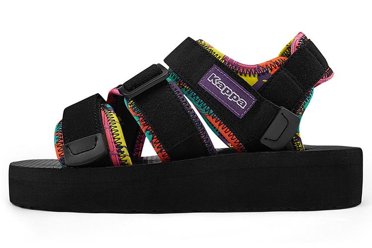 Сандалии женские Kappa K0A25LL01D-990 черные, зеленые, красные, желтые, 36 EU