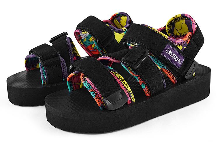 Сандалии женские Kappa K0A25LL01D-990 черные, зеленые, красные, желтые, 36 EU