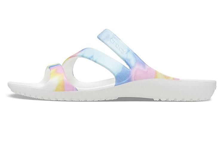 Шлепанцы женские Crocs Swiftwater Sandal Multi Color Tie Dye белые, 39-40 EU