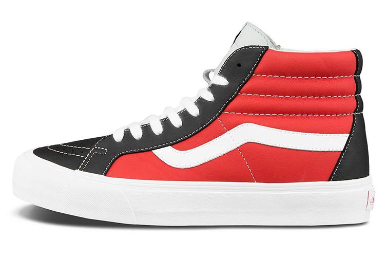 Кеды унисекс Vans SK8 HI Reissue LX черные, оранжевые