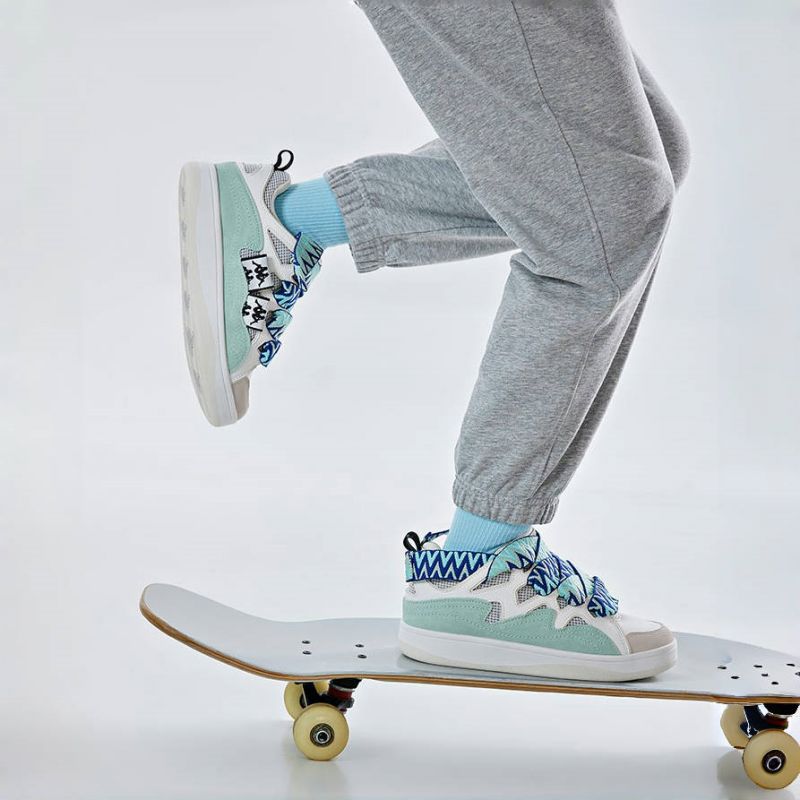 Кеды унисекс Kappa Capa серые и зелёные, 40 EU