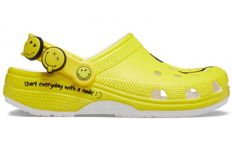 Шлепанцы унисекс Crocs X Classic 2 желтые черные белые, 41-42 EU