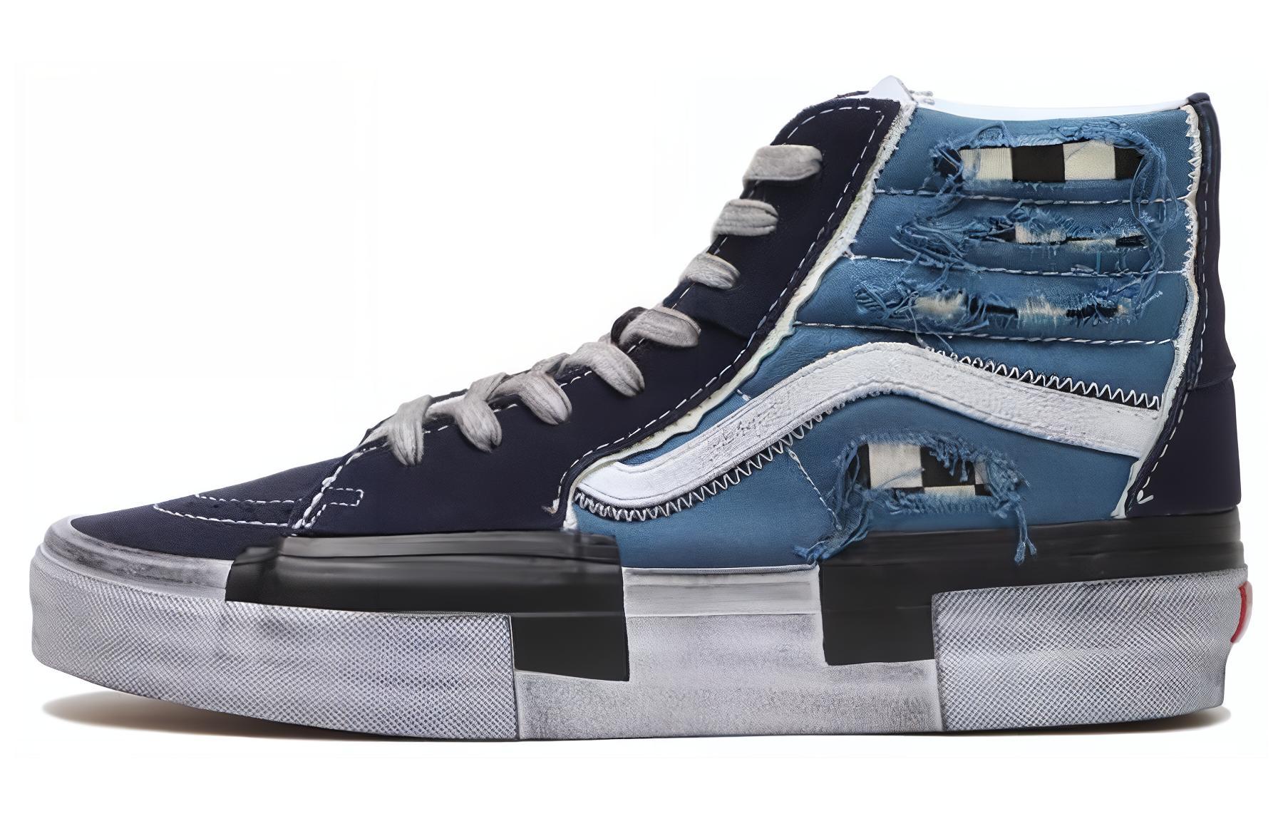 Кроссовки унисекс Vans Sk8 hi Reconstruct синие, 41 EU