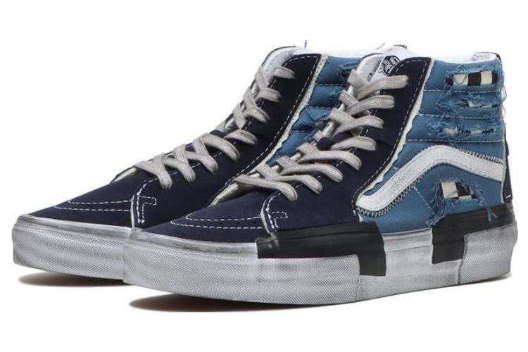 Кроссовки унисекс Vans Sk8 hi Reconstruct синие, 41 EU