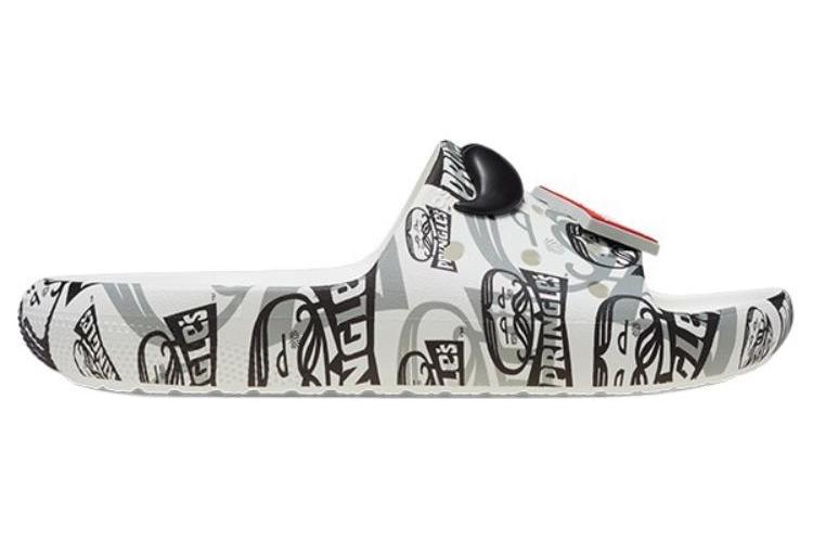 Шлепанцы унисекс Crocs Classic Slide Pringles серые, 38-39 EU