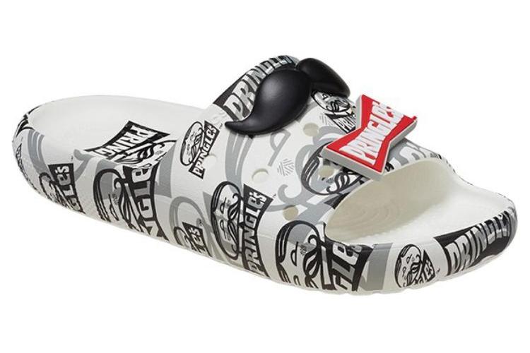 Шлепанцы унисекс Crocs Classic Slide Pringles серые, 38-39 EU