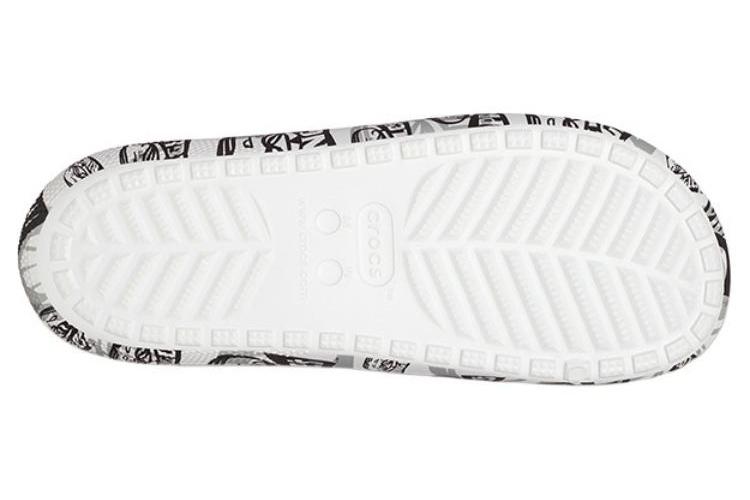 Шлепанцы унисекс Crocs Classic Slide Pringles серые, 38-39 EU