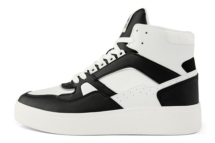 Кроссовки унисекс Kappa High-Top черные и белые, 44 EU