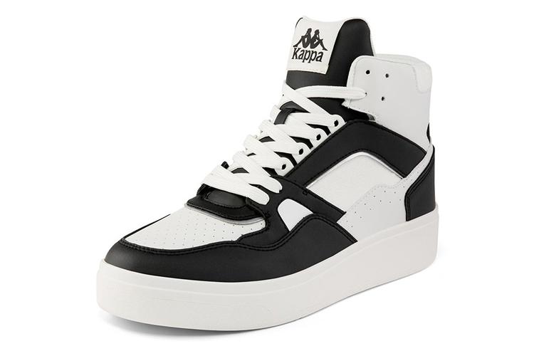 Кроссовки унисекс Kappa High-Top черные и белые, 44 EU