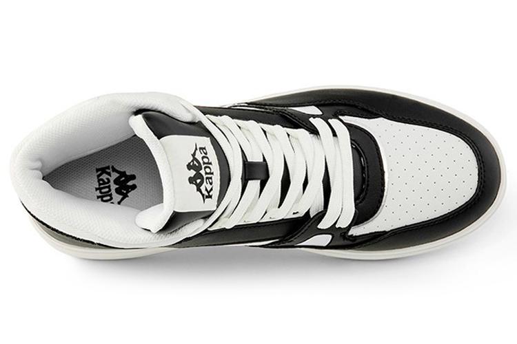 Кроссовки унисекс Kappa High-Top черные и белые, 44 EU