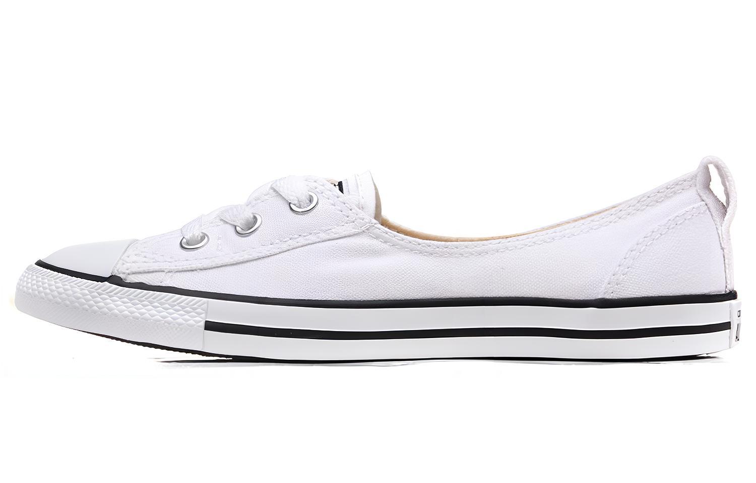 Кеды женские Converse All Star противоскользящие низкие белые, черные, 37 EU