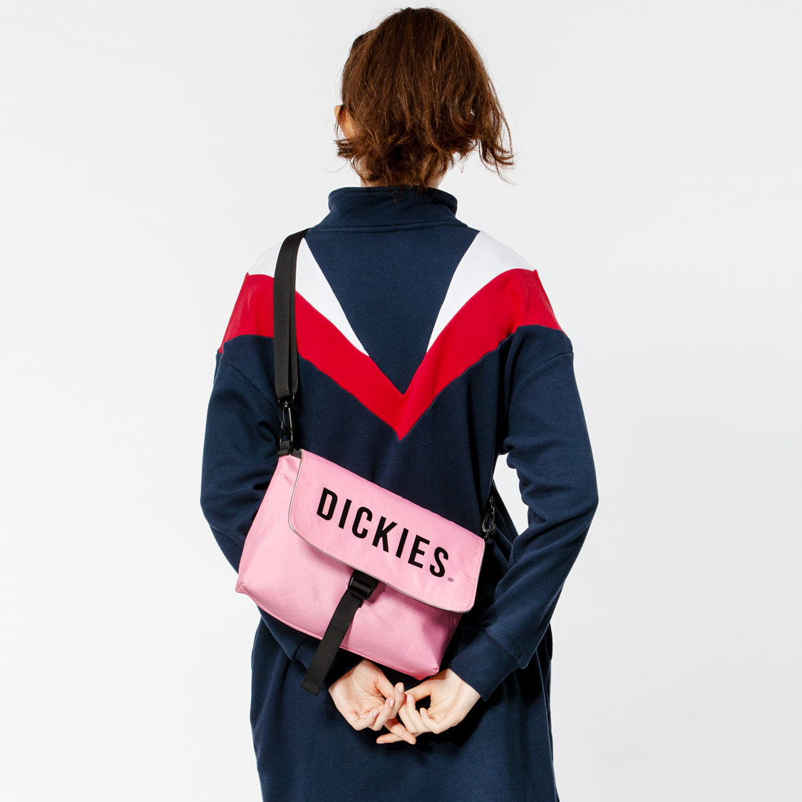 Сумка унисекс Dickies 191U90LBB11SL02- розово-серебристая