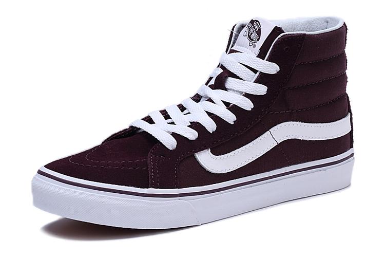 Кеды женские Vans SK8-Hi Slim бордовые, 39 EU