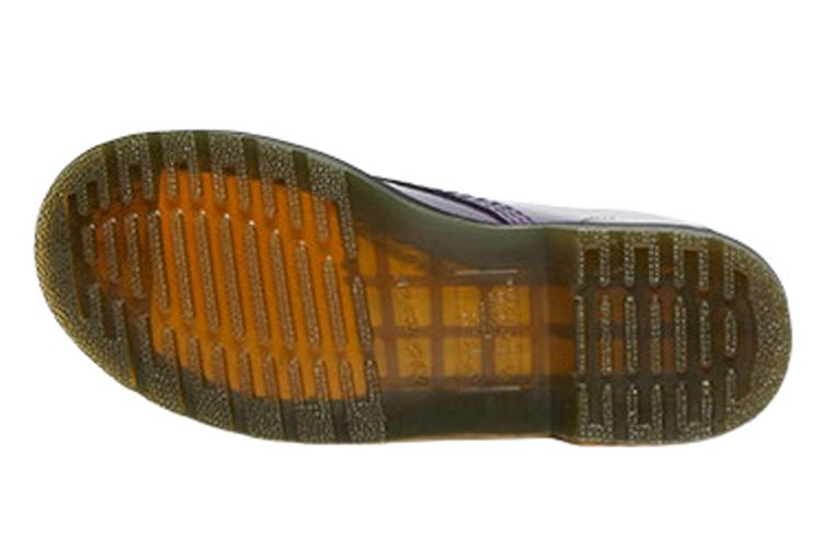 Ботинки женские Dr. Martens Lens Patent Leather 8 черно-фиолетовые, 36 EU