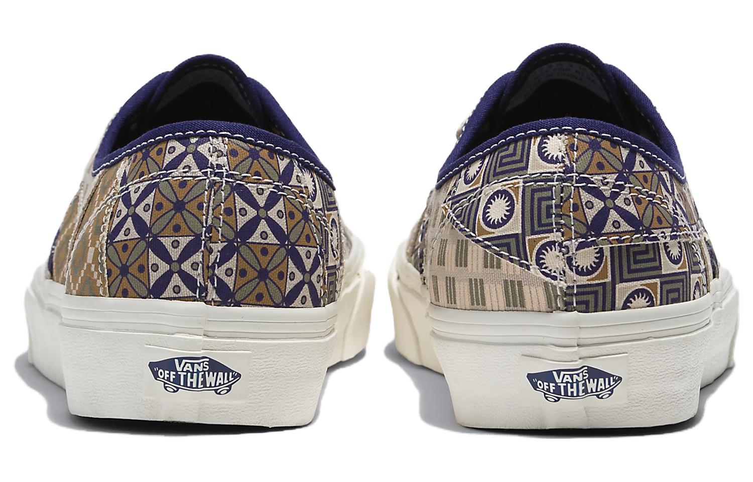 Кроссовки унисекс Vans Authentic Geometric Patchwork, синий-тан, 44 EU