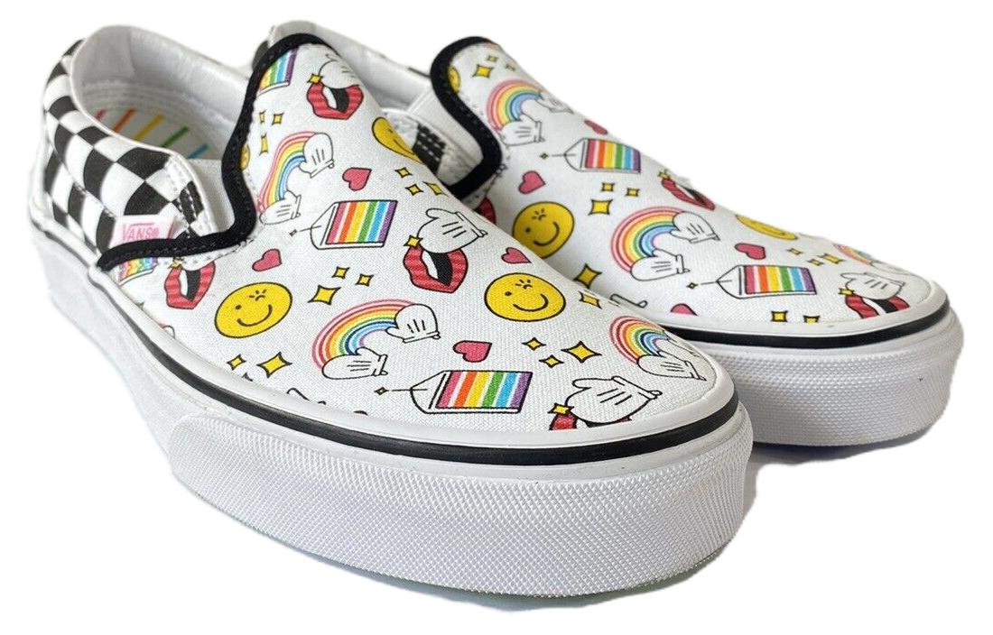 Слипоны унисекс Vans Classic Slip-On Icons Checkerboard, 35 EU