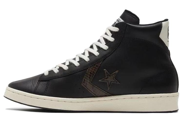 Кеды унисекс Converse Snake Print Pro Leather черные, кремовые