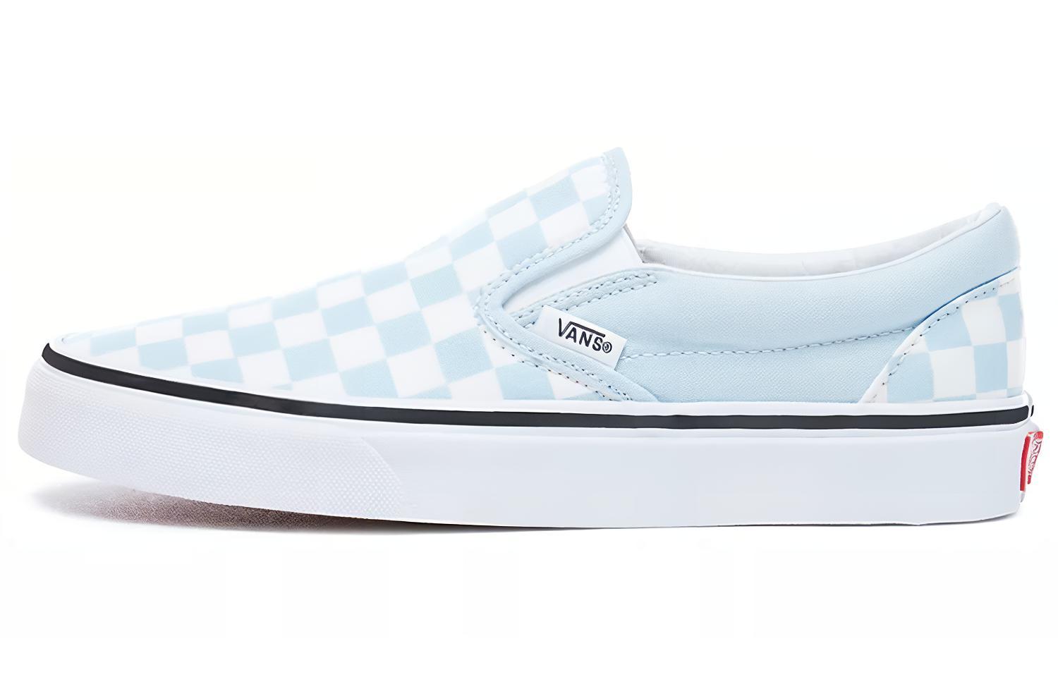 Слипоны унисекс Vans Classic Slip On Baby Blue Checkerboard
