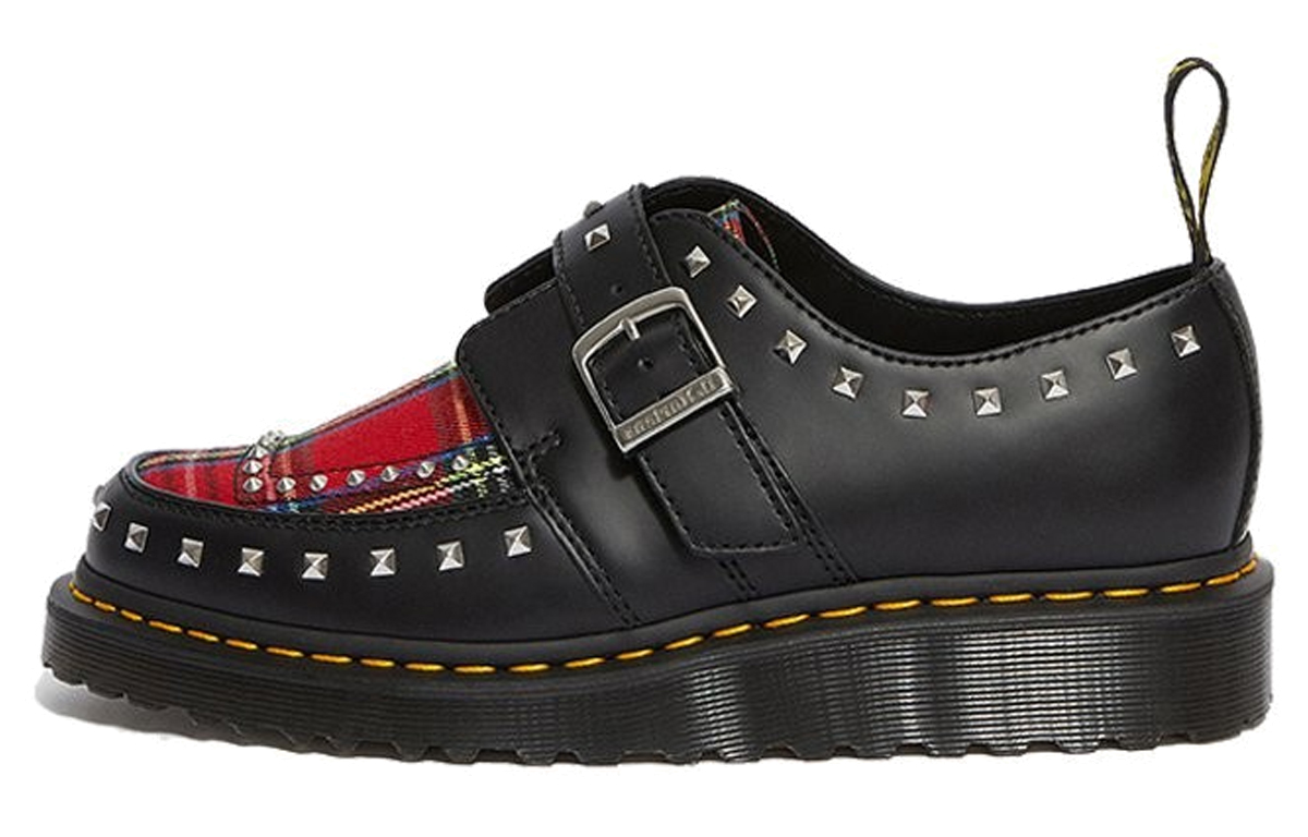 Мокасины женские Dr.Martens Platform Shoes черные и красные, 40 EU