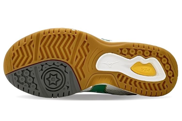 Кроссовки унисекс Mizuno 29KV13035 бело-зелёные, 37 EU