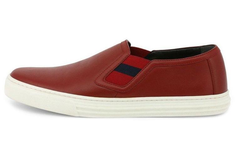 Слипоны женские GUCCI Signature Slip-On Leather красные