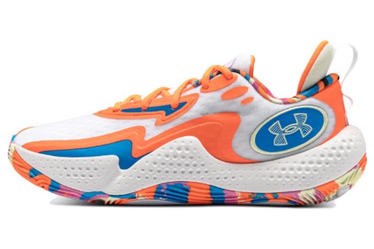 Кроссовки унисекс Under Armour Spawn 5 оранжево-синие