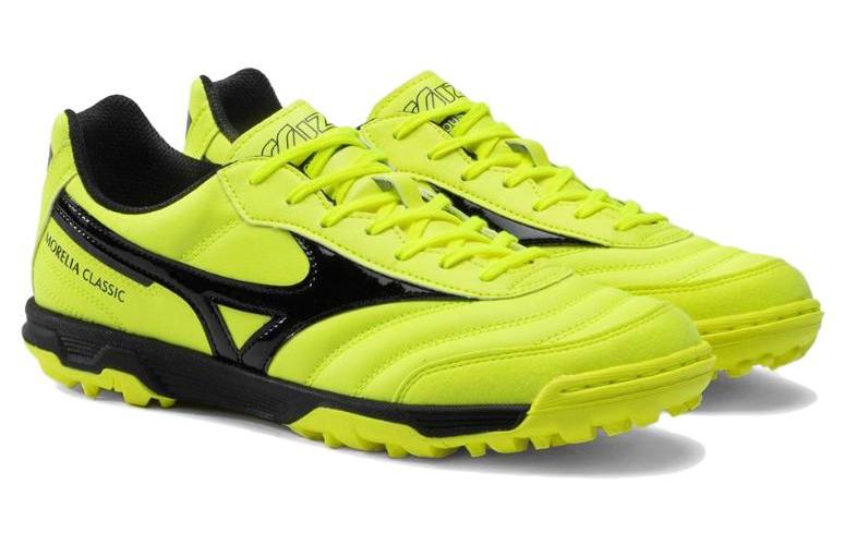 Футбольные бутсы мужские Mizuno Morelia Sala Classic TF неоново-зелёный и чёрный, 39 EU