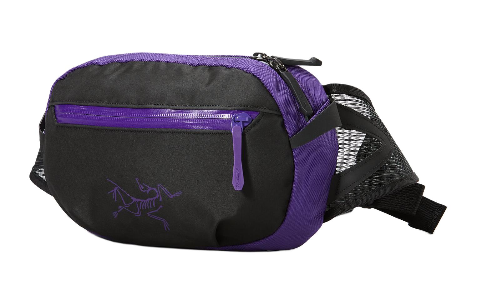 Поясная сумка мужская Arcteryx ARRO серебристая, фиолетовая