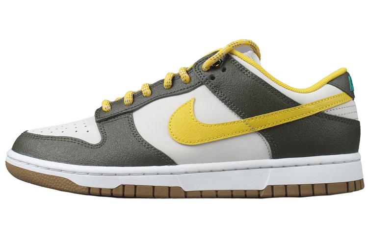 Кеды унисекс Nike Dunk Low Retro Premium Cargo Khaki Vivid Sulfur, 44.5 EU