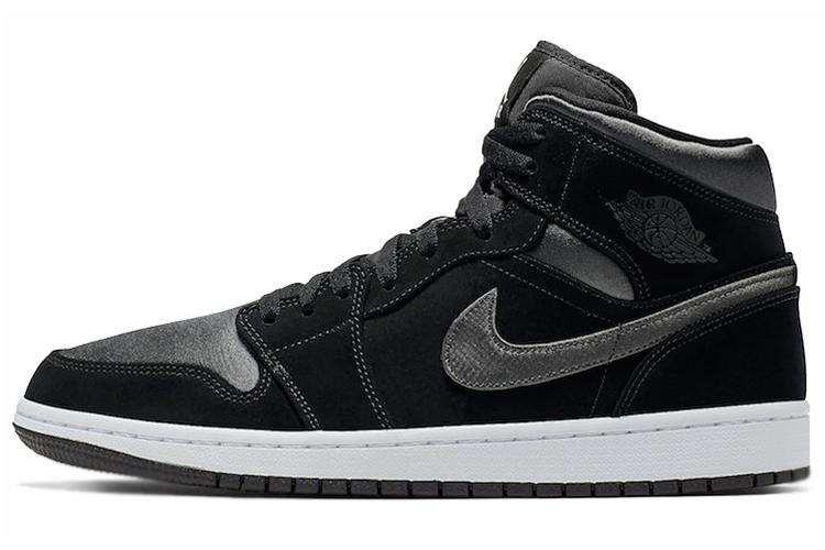 Кроссовки мужские Jordan 1 Mid Nylon черные, 42.5 EU