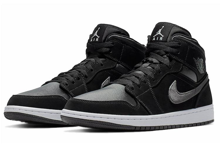 Кроссовки мужские Jordan 1 Mid Nylon черные, 42.5 EU