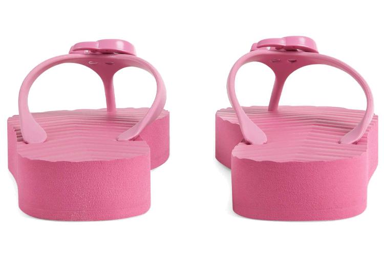 Шлепанцы женские GUCCI Chevron Thong Sandal Pink, 38 EU