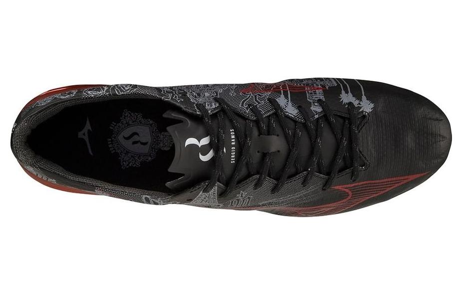 Футбольные бутсы мужские Mizuno Alpha SR4 красно-черные, 42 EU