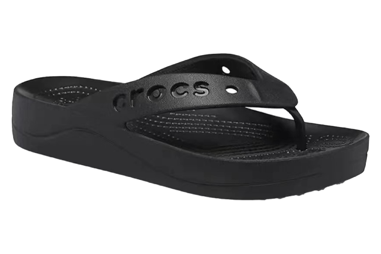 Шлепанцы женские Crocs Baya Platform Cut Out Detail черные, 38-39 EU