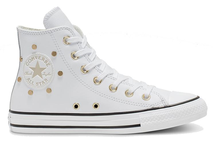Кеды женские Converse Chuck Taylor All Star Studs High Top Leather Spot Rivet белые, 39 EU