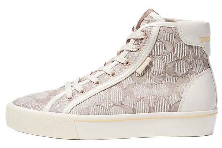 Кеды женские COACH CitySole High Top лаймово-серые, 37.5 EU