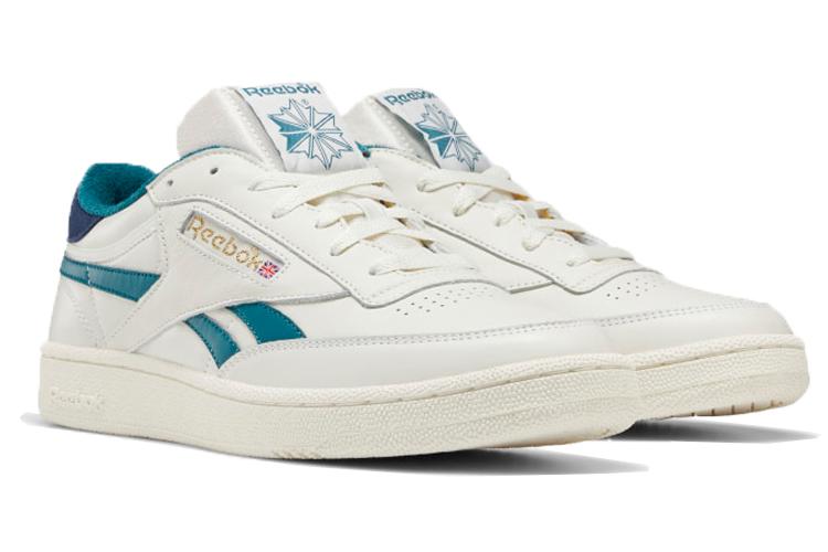 Кроссовки унисекс Reebok Club C Revenge Premium белые, зеленые, 43 EU