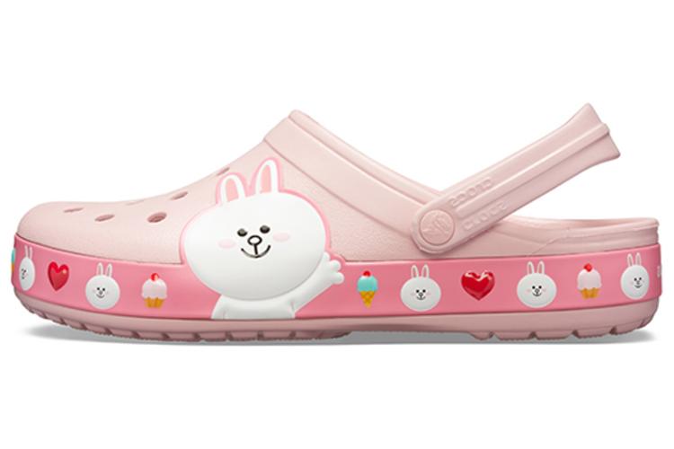 Шлепанцы унисекс Crocs Line Friends Beach розовые