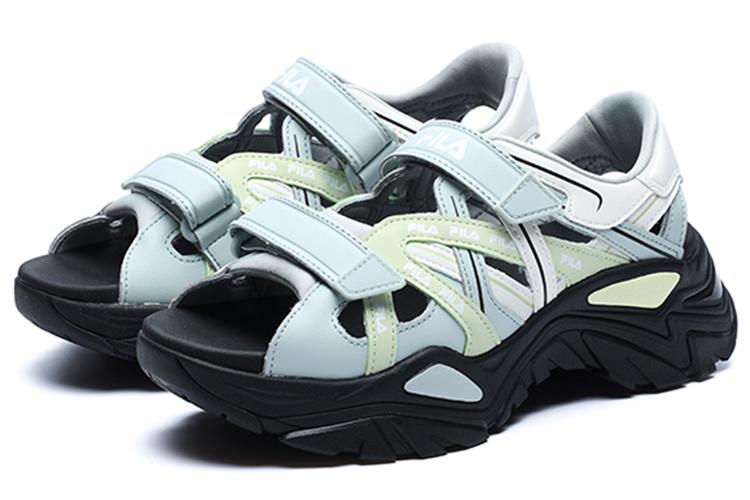 Сандалии женские FILA Fishbone бело-зелёные, 39 EU